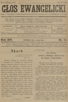 Głos Ewangelicki : pismo tygodniowe poświęcone sprawom Kościoła Ewangelicko-Augsburskiego w Polsce. R.14, 1933, nr 11