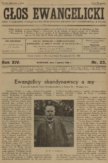 Głos Ewangelicki : pismo tygodniowe poświęcone sprawom Kościoła Ewangelicko-Augsburskiego w Polsce. R.14, 1933, nr 23