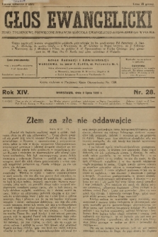 Głos Ewangelicki : pismo tygodniowe poświęcone sprawom Kościoła Ewangelicko-Augsburskiego w Polsce. R.14, 1933, nr 28