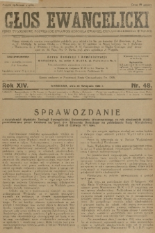 Głos Ewangelicki : pismo tygodniowe poświęcone sprawom Kościoła Ewangelicko-Augsburskiego w Polsce. R.14, 1933, nr 48