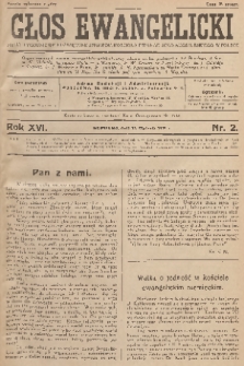 Głos Ewangelicki : pismo tygodniowe poświęcone sprawom Kościoła Ewangelicko-Augsburskiego w Polsce. R.16, 1935, nr 2