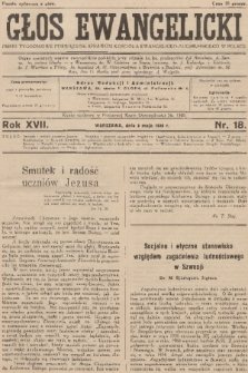 Głos Ewangelicki : pismo tygodniowe poświęcone sprawom Kościoła Ewangelicko-Augsburskiego w Polsce. R.17, 1936, nr 18