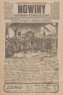 Nowiny : dziennik powszechny. R.10, 1912, nr 127