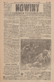 Nowiny : dziennik powszechny. R.10, 1912, nr 129