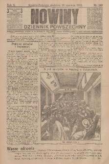 Nowiny : dziennik powszechny. R.10, 1912, nr 140