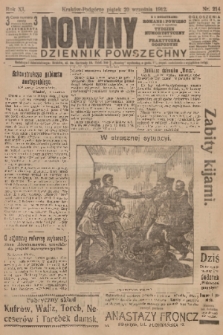 Nowiny : dziennik powszechny. R.10, 1912, nr 214