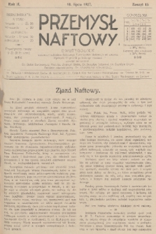 Przemysł Naftowy : dwutygodnik wydawany nakładem Krajowego Towarzystwa Naftowego we Lwowie. R.2, 1927, Zeszyt 13