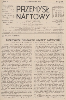 Przemysł Naftowy : dwutygodnik wydawany nakładem Krajowego Towarzystwa Naftowego we Lwowie. R.2, 1927, Zeszyt 20
