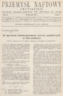 Przemysł Naftowy : dwutygodnik wydawany nakładem Krajowego Towarzystwa Naftowego we Lwowie. R.9, 1934, Zeszyt 2