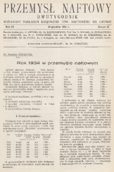 Przemysł Naftowy : dwutygodnik wydawany nakładem Krajowego Towarzystwa Naftowego we Lwowie. R.9, 1934, Zeszyt 23