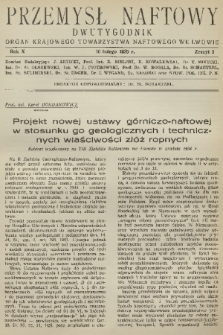 Przemysł Naftowy : dwutygodnik : organ Krajowego Towarzystwa Naftowego we Lwowie. R.10, 1935, Zeszyt 3