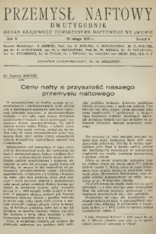 Przemysł Naftowy : dwutygodnik : organ Krajowego Towarzystwa Naftowego we Lwowie. R.10, 1935, Zeszyt 4