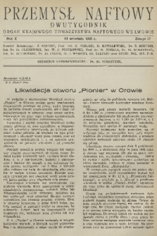 Przemysł Naftowy : dwutygodnik : organ Krajowego Towarzystwa Naftowego we Lwowie. R.10, 1935, Zeszyt 17