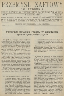 Przemysł Naftowy : dwutygodnik : organ Krajowego Towarzystwa Naftowego we Lwowie. R.10, 1935, Zeszyt 20