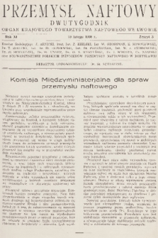 Przemysł Naftowy : dwutygodnik : organ Krajowego Towarzystwa Naftowego we Lwowie. R.11, 1936, Zeszyt 3