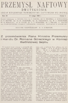 Przemysł Naftowy : dwutygodnik : organ Krajowego Towarzystwa Naftowego we Lwowie. R.11, 1936, Zeszyt 4
