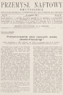 Przemysł Naftowy : dwutygodnik : organ Krajowego Towarzystwa Naftowego we Lwowie. R.11, 1936, Zeszyt 22