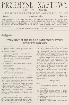 Przemysł Naftowy : dwutygodnik : organ Krajowego Towarzystwa Naftowego we Lwowie. R.12, 1937, Zeszyt 8