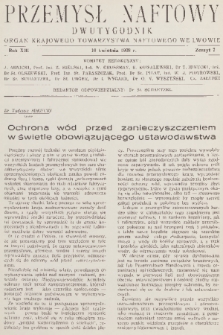 Przemysł Naftowy : dwutygodnik : organ Krajowego Towarzystwa Naftowego we Lwowie. R.13, 1938, Zeszyt 7