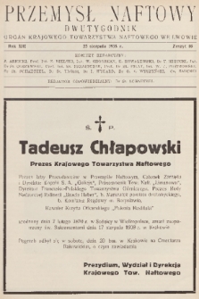 Przemysł Naftowy : dwutygodnik : organ Krajowego Towarzystwa Naftowego we Lwowie. R.13, 1938, Zeszyt 16
