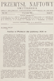 Przemysł Naftowy : dwutygodnik : organ Krajowego Towarzystwa Naftowego we Lwowie. R.13, 1938, Zeszyt 17
