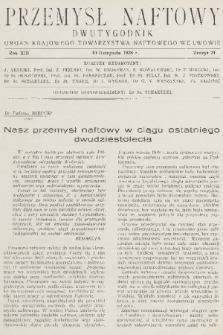 Przemysł Naftowy : dwutygodnik : organ Krajowego Towarzystwa Naftowego we Lwowie. R.13, 1938, Zeszyt 21