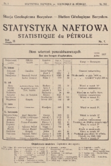 Statystyka Naftowa. R.2, 1927, nr 7