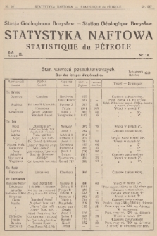 Statystyka Naftowa. R.2, 1927, nr 10