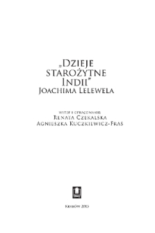 „Dzieje starożytne Indii” Joachima Lelewela