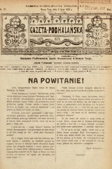 Gazeta Podhalańska. 1922, nr 27