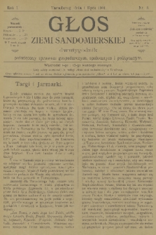 Głos Ziemi Sandomierskiej : dwutygodnik poświęcony sprawom gospodarczym, społecznym i politycznym. R.1, 1901, nr 3