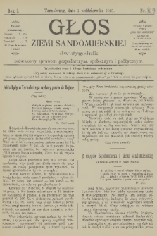 Głos Ziemi Sandomierskiej : dwutygodnik poświęcony sprawom gospodarczym, społecznym i politycznym. R.1, 1901, nr 9