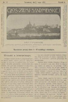 Głos Ziemi Sandomierskiej : dwutygodnik poświęcony sprawom gospodarczym, politycznym, społecznym i narodowym. R.2, 1902, nr 12