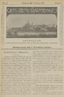 Głos Ziemi Sandomierskiej : dwutygodnik poświęcony sprawom gospodarczym, politycznym, społecznym i narodowym. R.2, 1902, nr 19