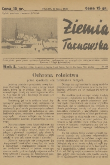 Ziemia Tarnowska : czasopismo poświęcone sprawom kulturalno-społecznym ze szczególnym uwzględnieniem miasta Tarnowa i Ziemi Tarnowskiej. R.1, 1938, nr 22