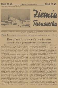 Ziemia Tarnowska : czasopismo poświęcone sprawom kulturalno-społecznym ze szczególnym uwzględnieniem miasta Tarnowa i Ziemi Tarnowskiej. R.1, 1938, nr 28