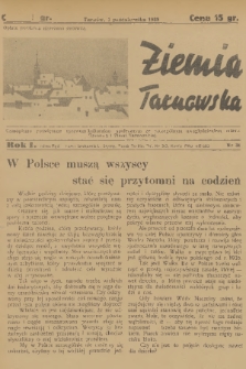 Ziemia Tarnowska : czasopismo poświęcone sprawom kulturalno-społecznym ze szczególnym uwzględnieniem miasta Tarnowa i Ziemi Tarnowskiej. R.1, 1938, nr 31