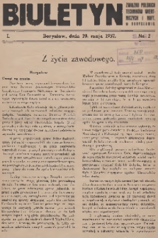 Biuletyn Związku Polskich Techników Wiertniczych i Naft. w Borysławiu. [R.]1, 1937, nr 2