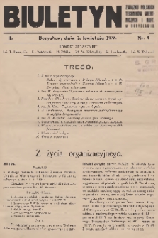 Biuletyn Związku Polskich Techników Wiertniczych i Naft. w Borysławiu. R.2, 1938, nr 4