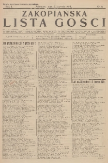 Zakopiańska Lista Gości : wydawnictwo perjodyczne, wychodzi w sezonach głównych codziennie. R.1, 1928, nr 8