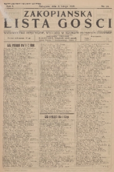 Zakopiańska Lista Gości : wydawnictwo perjodyczne, wychodzi w sezonach głównych codziennie. R.1, 1928, nr 24
