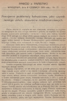 Naród a Państwo. 1918, nr 17