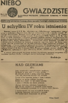 Niebo Gwiaździste : Organ Przyjaciół Astrologii Naukowej w Polsce. R.4, 1938, nr 11-12