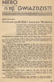 Niebo Gwiaździste : Organ Przyjaciół Astrologii Naukowej w Polsce. R.3, 1937, nr 7-8