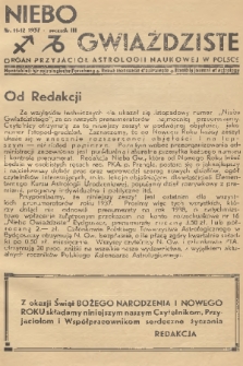 Niebo Gwiaździste : Organ Przyjaciół Astrologii Naukowej w Polsce. R.3, 1937, nr 11-12