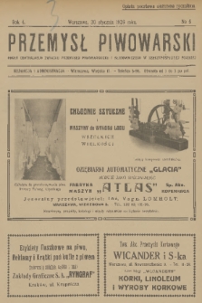 Przemysł Piwowarski : organ Centr. Związku Przemysłu Piwowarskiego i Słodowniczego w Rzeczypospolit. Polskiej. R.4, 1926, № 5