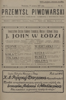 Przemysł Piwowarski : organ Centralnego Związku Przemysłu Piwowarskiego i Słodowniczego w Rzeczypospolitej Polskiej. R.5, 1927, № 26