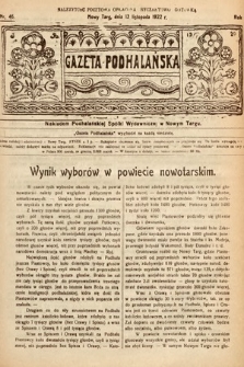 Gazeta Podhalańska. 1922, nr 46