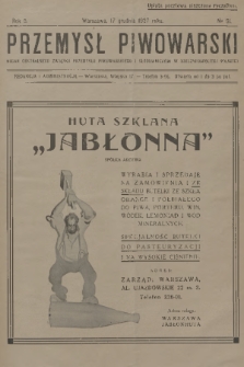 Przemysł Piwowarski : organ Centralnego Związku Przemysłu Piwowarskiego i Słodowniczego w Rzeczypospolitej Polskiej. R.5, 1927, № 51