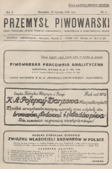 Przemysł Piwowarski : organ Centralnego Związku Przemysłu Piwowarskiego i Słodowniczego w Rzeczypospolitej Polskiej. R.6, 1928, № 4